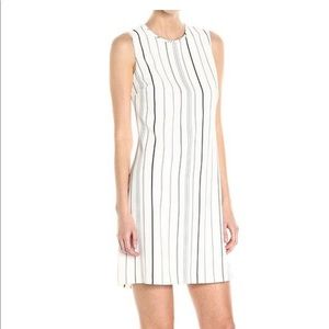 Calvin Klein white dress with black stripes